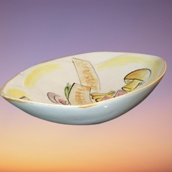 Vintage Los Angeles Potteries Spaghetti/Salad/Pasta Serving Bowl - Picture 2 of 5